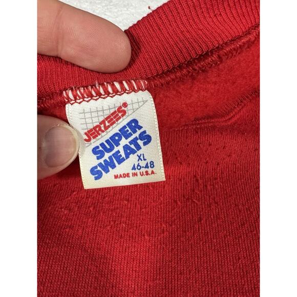 Vintage Roosevelt-Wilson Presidents Sweatshirt Red JERZEES Super Sweats USA Made - Picture 7 of 10